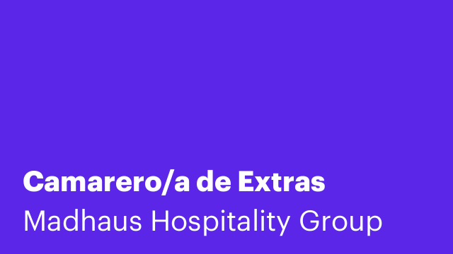 Camarero/a de Extras