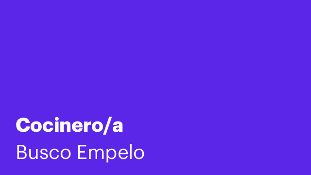 Cocinero/a