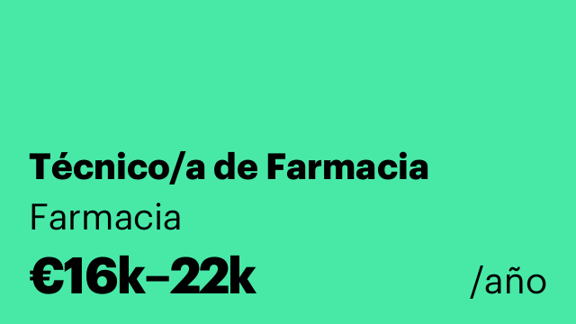Técnico/a de Farmacia
