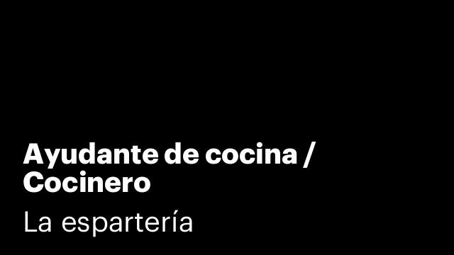 Ayudante de cocina / Cocinero