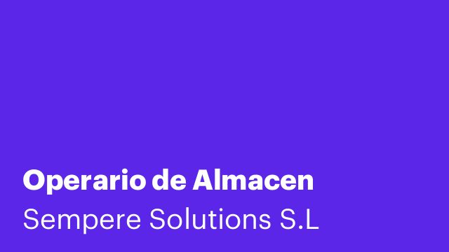 Operario de Almacen