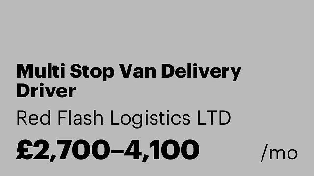 Multi Stop Van Delivery Driver