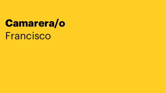Camarera/o