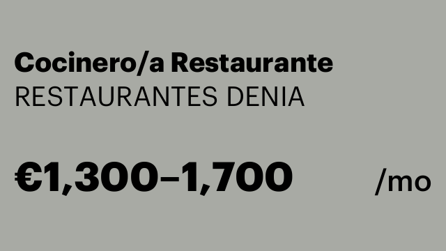 Cocinero/a Restaurante