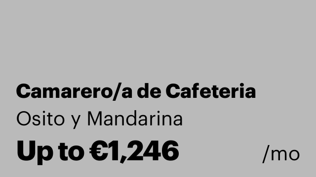 Camarero/a de Cafeteria