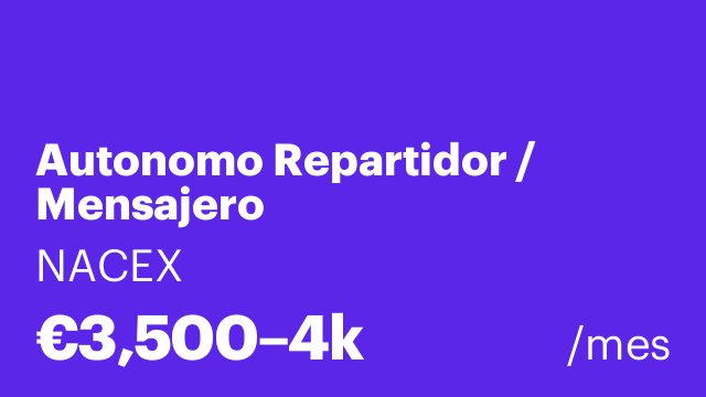 Autonomo Repartidor / Mensajero
