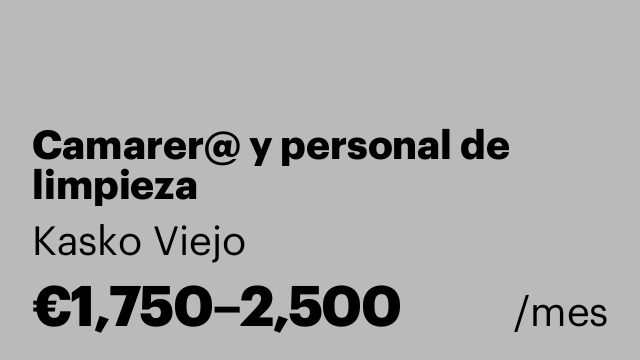 Camarer@ y personal de limpieza