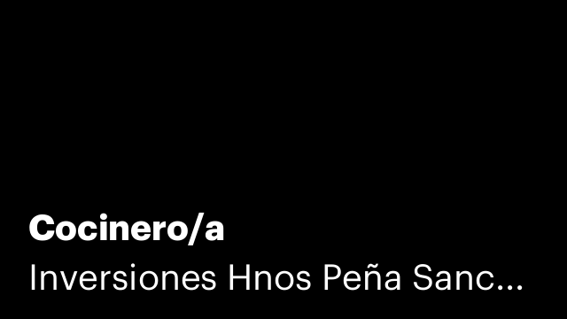 Cocinero/a