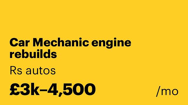 Car Mechanic engine rebuilds
