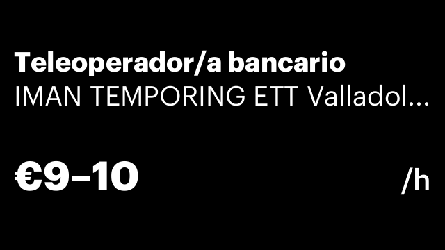 Teleoperador/a bancario