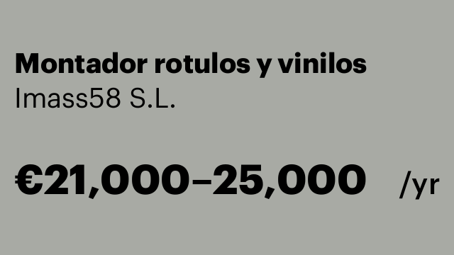 Montador rotulos y vinilos