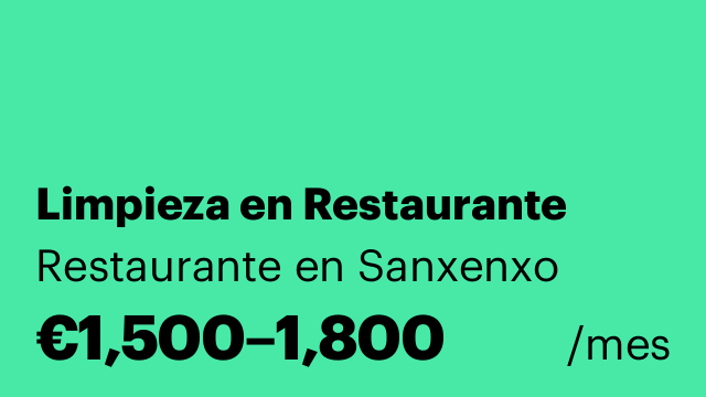 Limpieza en Restaurante