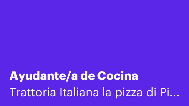 Ayudante/a de Cocina