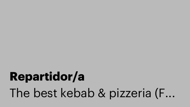 Repartidor/a
