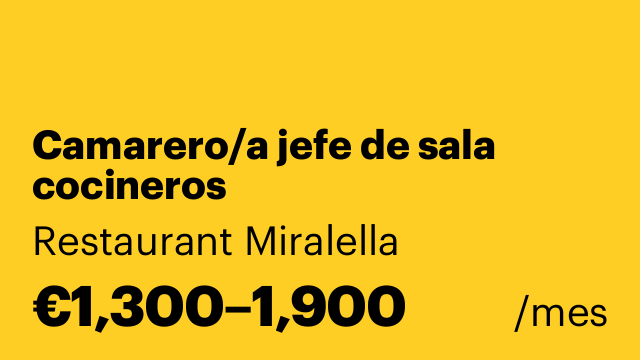 Camarero/a jefe de sala cocineros
