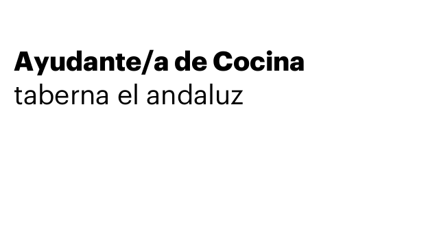 Ayudante/a de Cocina