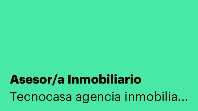 Asesor/a Inmobiliario