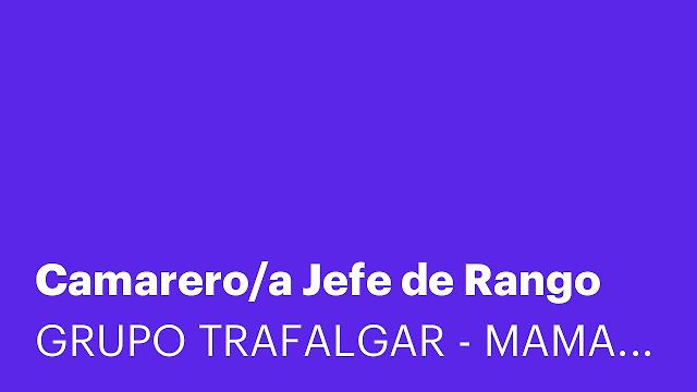 Camarero/a Jefe de Rango