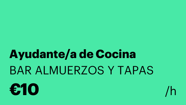 Ayudante/a de Cocina