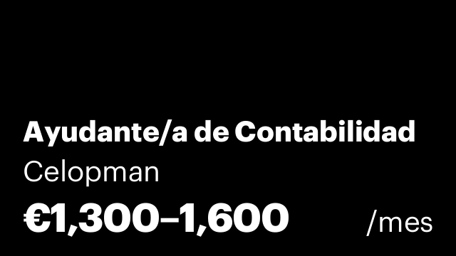 Ayudante/a de Contabilidad
