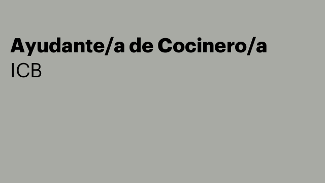 Ayudante/a de Cocinero/a