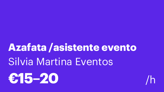 Azafata /asistente evento