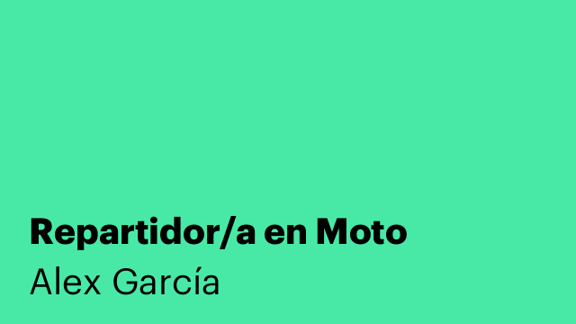 Repartidor/a en Moto