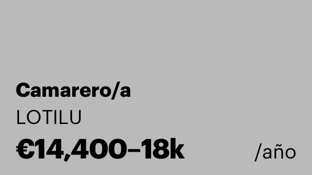 Camarero/a