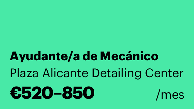 Ayudante/a de Mecánico