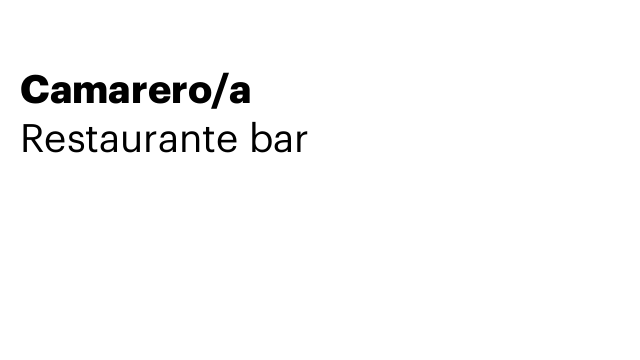 Camarero/a