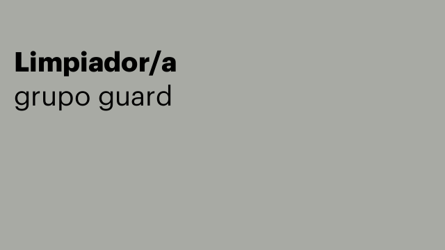 Limpiador/a