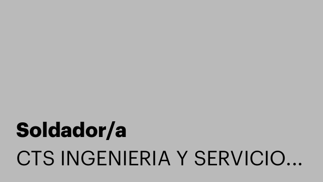 Soldador/a