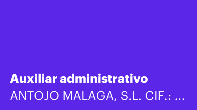 Auxiliar administrativo