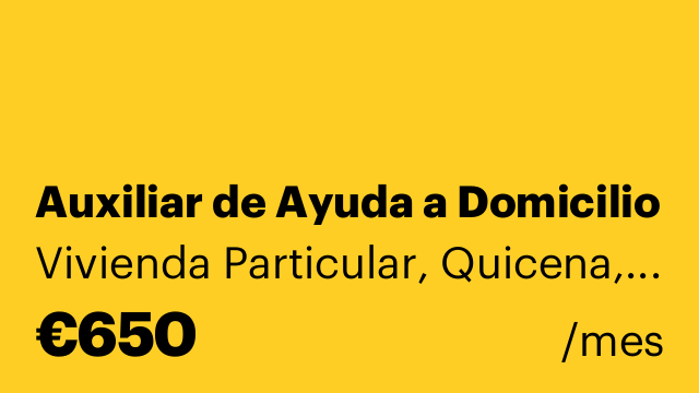 Auxiliar de Ayuda a Domicilio