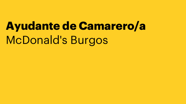 Ayudante de Camarero/a