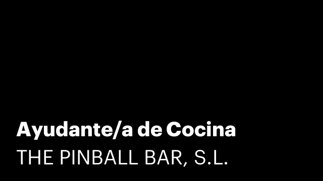 Ayudante/a de Cocina