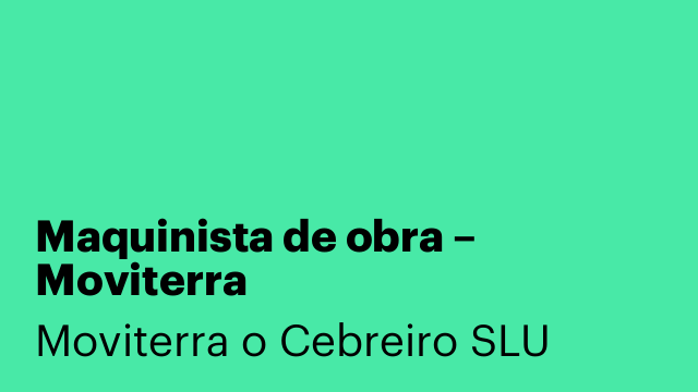 Maquinista de obra – Moviterra