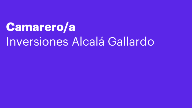 Camarero/a