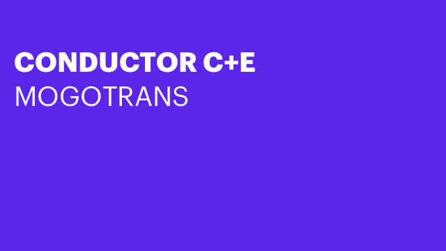 CONDUCTOR C+E