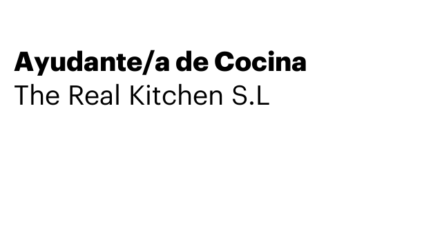 Ayudante/a de Cocina