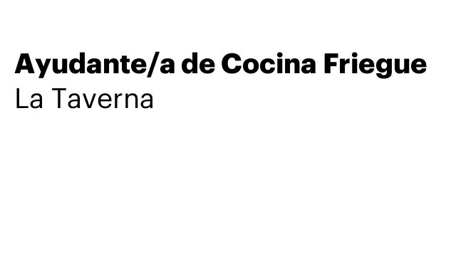 Ayudante/a de Cocina Friegue