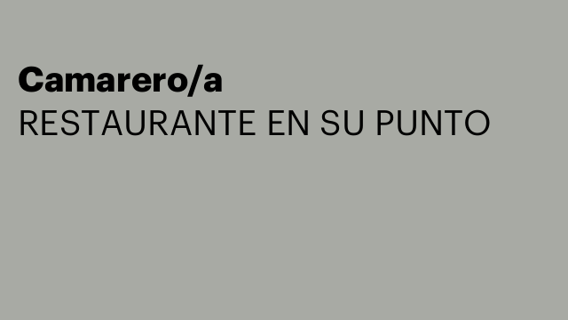 Camarero/a