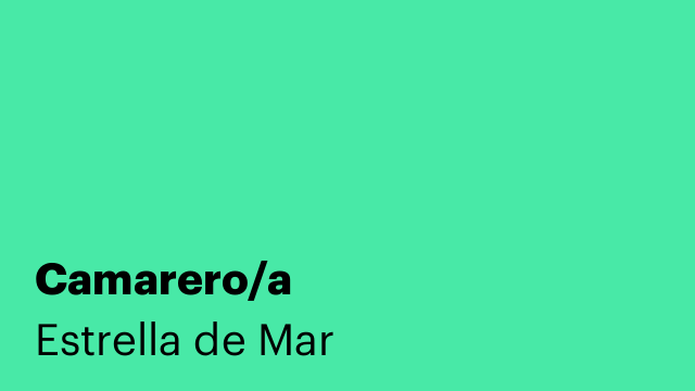 Camarero/a
