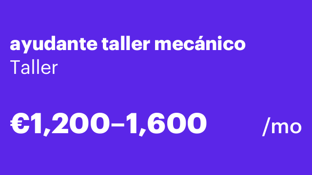 ayudante taller mecánico