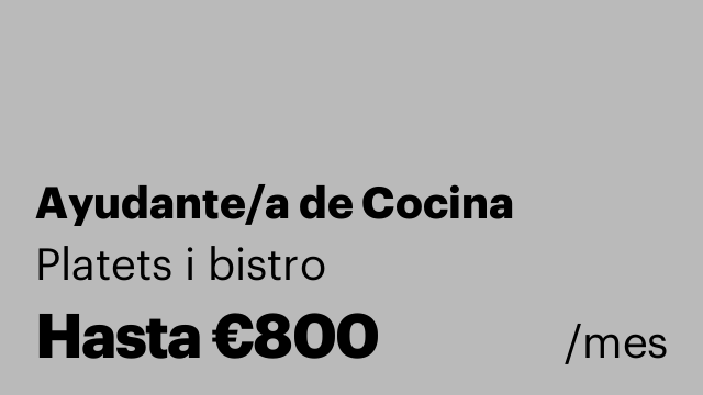 Ayudante/a de Cocina