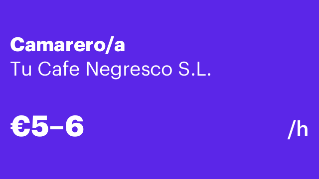 Camarero/a