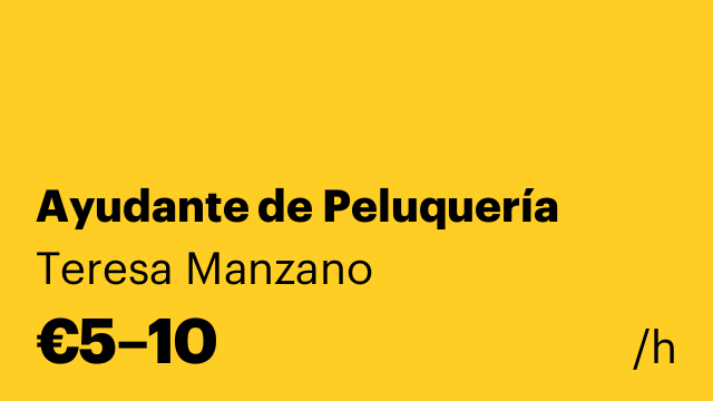 Ayudante de Peluquería