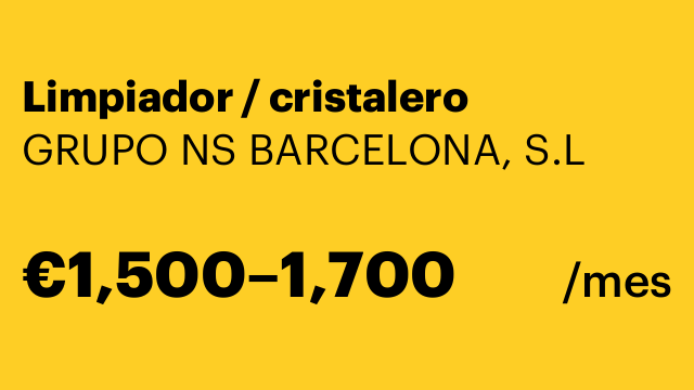 Limpiador / cristalero