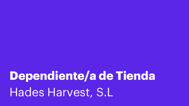 Dependiente/a de Tienda