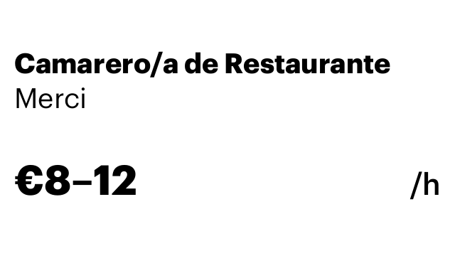 Camarero/a de Restaurante